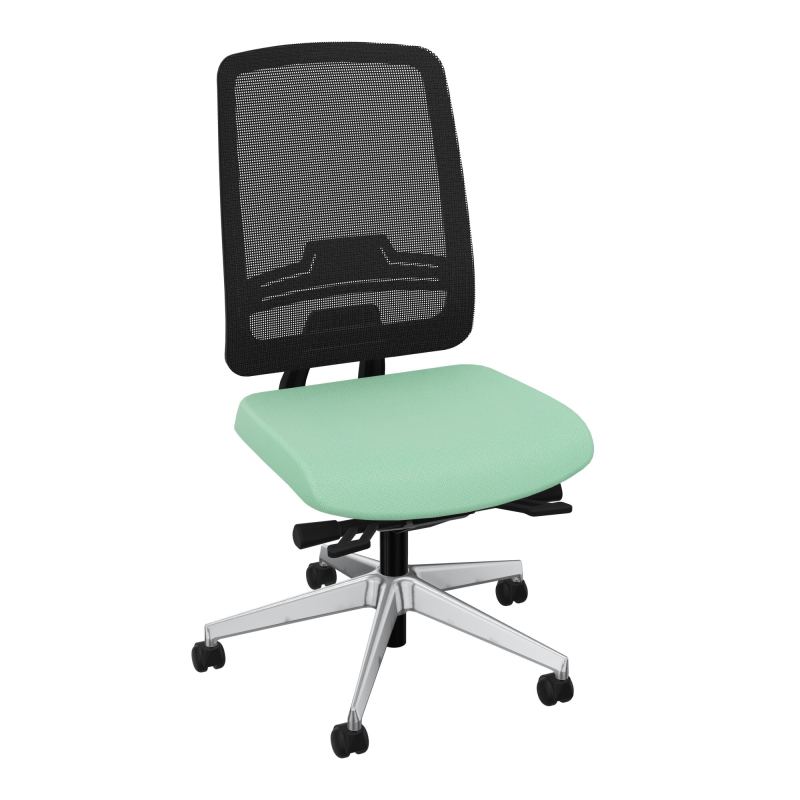 OSCAR 2 SIEGE ERGONOM.HD RESIL CADRE NOIR ASSISE TISSU+RP-ROUL SOL SOUPLE E4 SQ IW