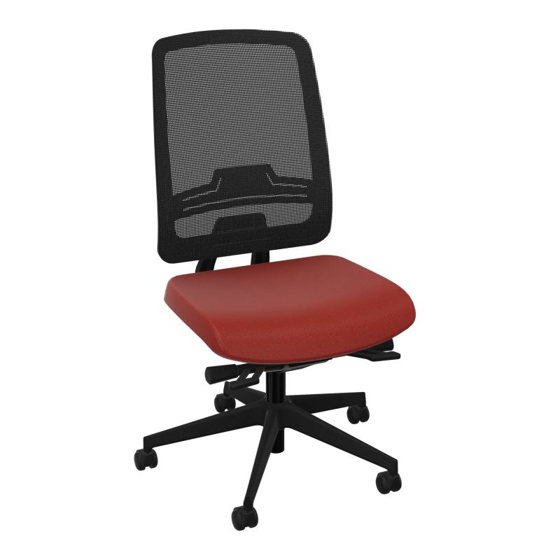 OSCAR 2 SIEGE ERGONOM.HD RESIL CADRE NOIR ASSISE TISSU+RP-ROUL SOL SOUPLE E6 SV IW