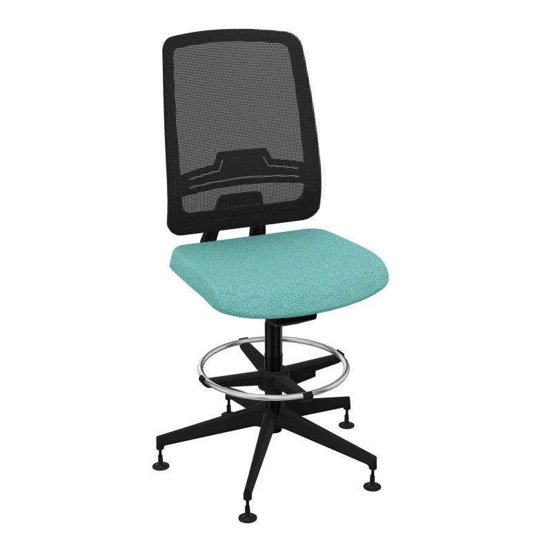 OSCAR 2 SIEGE AUTOREG. HD RESIL CADRE NOIR ASSISE TISSU-PATINS BG SV IW