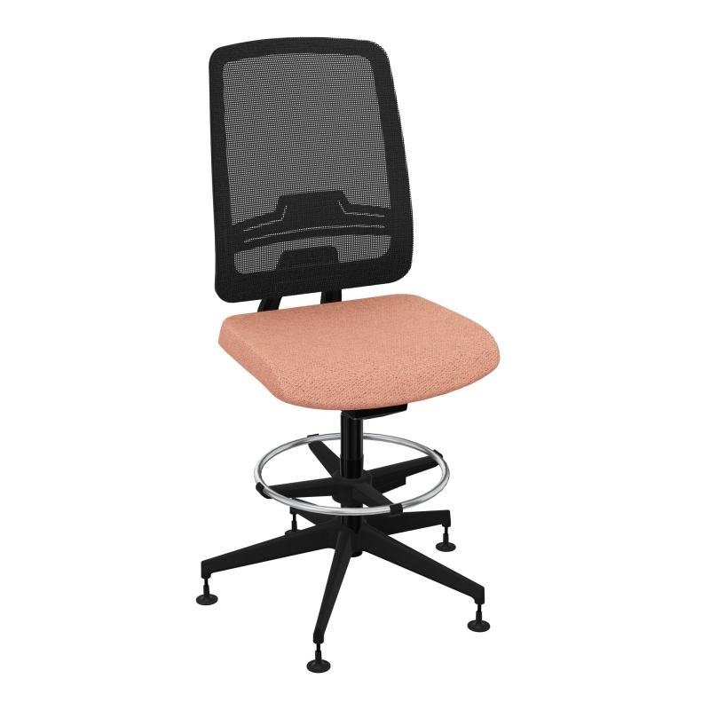 OSCAR 2 SIEGE AUTOREG. HD RESIL CADRE NOIR ASSISE TISSU-PATINS BL SV IW