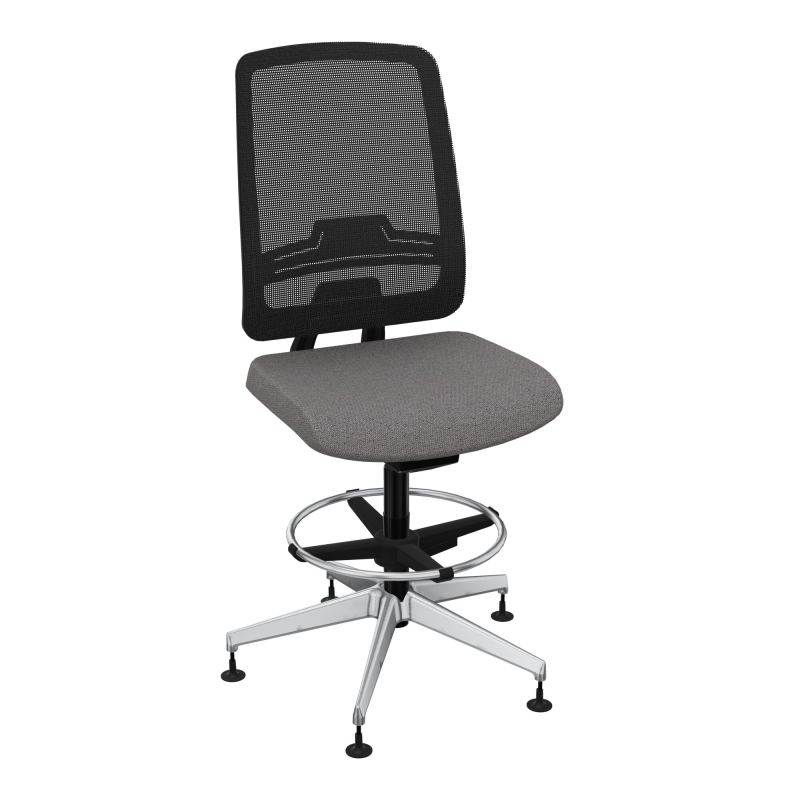 OSCAR 2 SIEGE AUTOREG. HD RESIL CADRE NOIR ASSISE TISSU-PATINS BN SQ IW