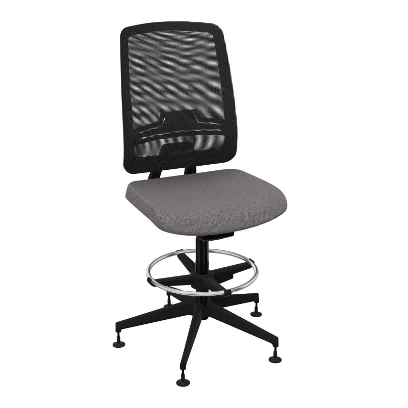 OSCAR 2 SIEGE AUTOREG. HD RESIL CADRE NOIR ASSISE TISSU-PATINS BN SV IW