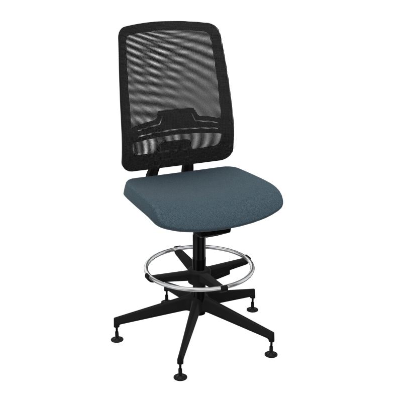 OSCAR 2 SIEGE AUTOREG. HD RESIL CADRE NOIR ASSISE TISSU-PATINS KA SV IW