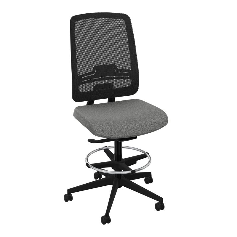 OSCAR 2 SIEGE AUTOREG. HD RESIL CADRE NOIR ASSISE TISSU-ROUL SOL DUR FREIN EN CHARGE B1 S