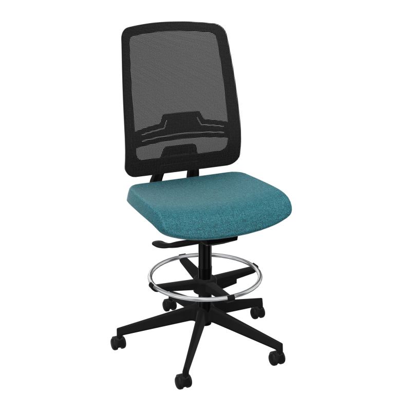 OSCAR 2 SIEGE AUTOREG. HD RESIL CADRE NOIR ASSISE TISSU-ROUL SOL DUR FREIN EN CHARGE B4 S