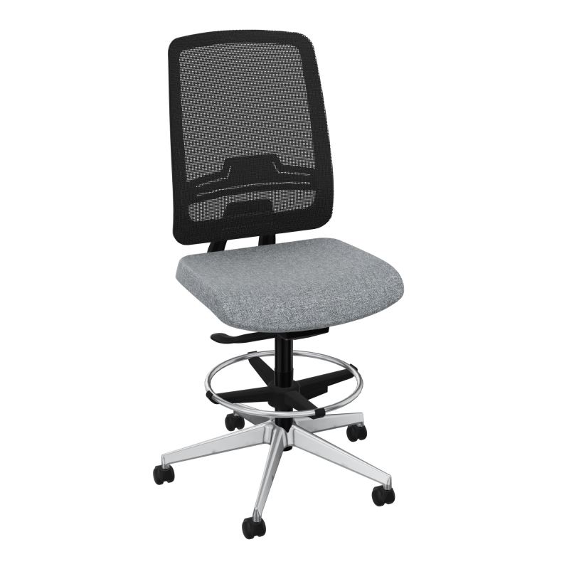OSCAR 2 SIEGE AUTOREG. HD RESIL CADRE NOIR ASSISE TISSU-ROUL SOL DUR FREIN EN CHARGE B5 S