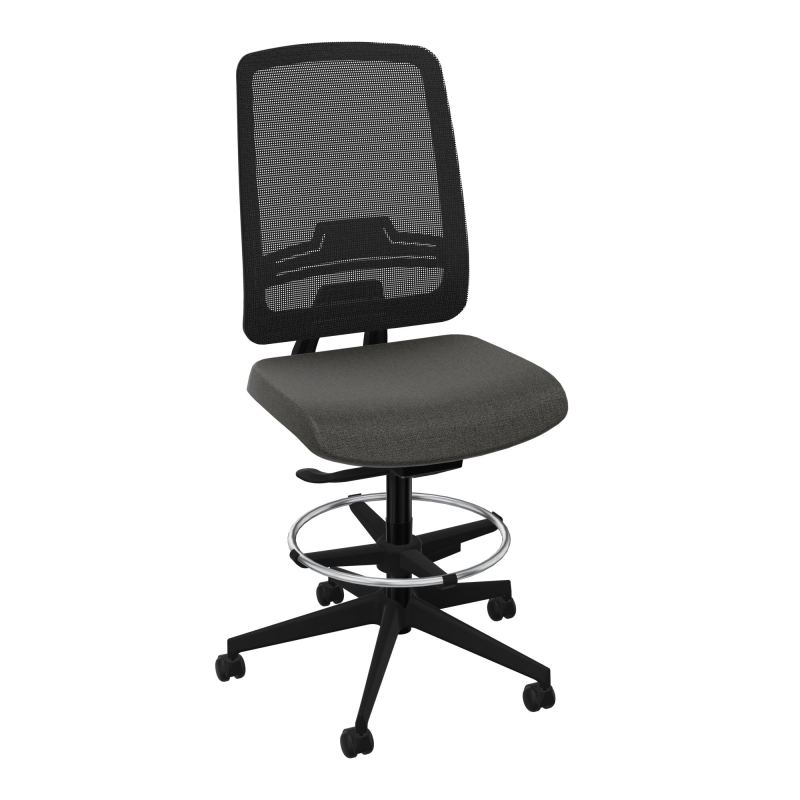 OSCAR 2 SIEGE AUTOREG. HD RESIL CADRE NOIR ASSISE TISSU-ROUL SOL DUR FREIN EN CHARGE B7 S