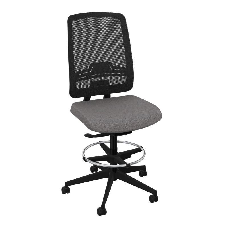 OSCAR 2 SIEGE AUTOREG. HD RESIL CADRE NOIR ASSISE TISSU-ROUL SOL DUR FREIN EN CHARGE BN S