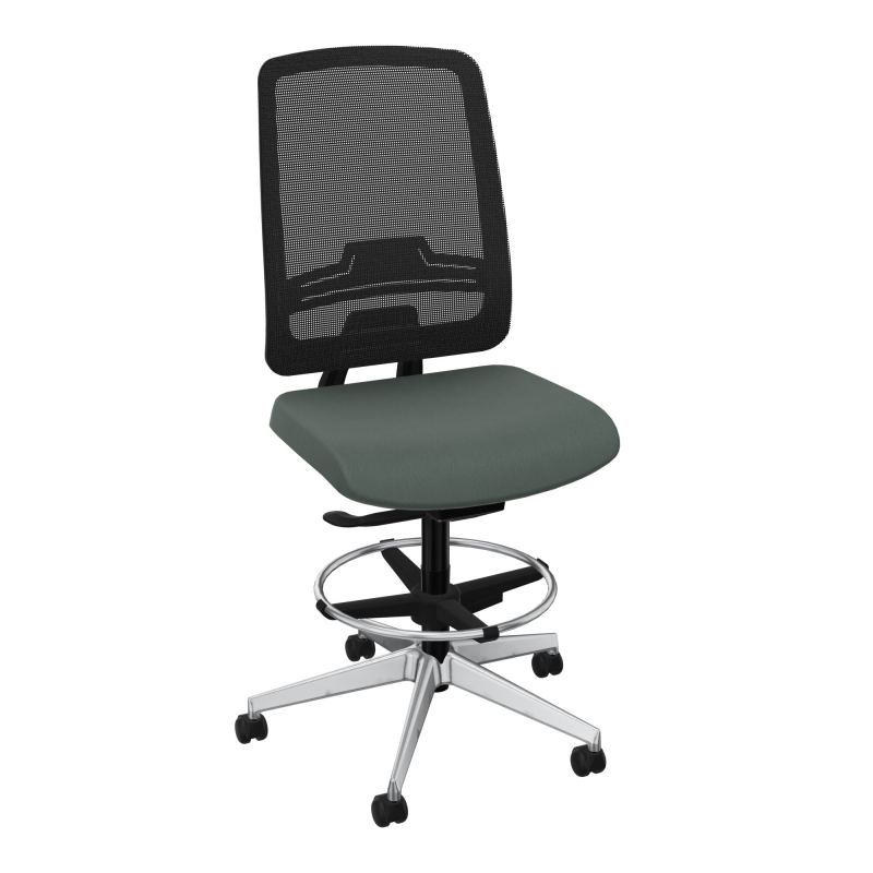 OSCAR 2 SIEGE AUTOREG. HD RESIL CADRE NOIR ASSISE TISSU-ROUL SOL DUR FREIN EN CHARGE CF S