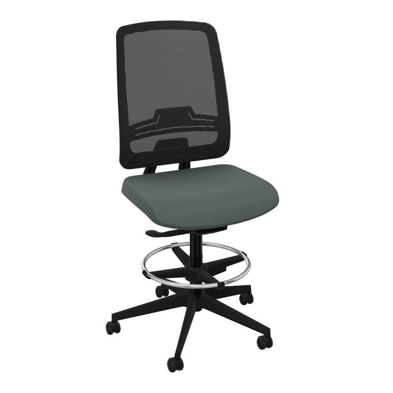 OSCAR 2 SIEGE AUTOREG. HD RESIL CADRE NOIR ASSISE TISSU-ROUL SOL DUR FREIN EN CHARGE CF S