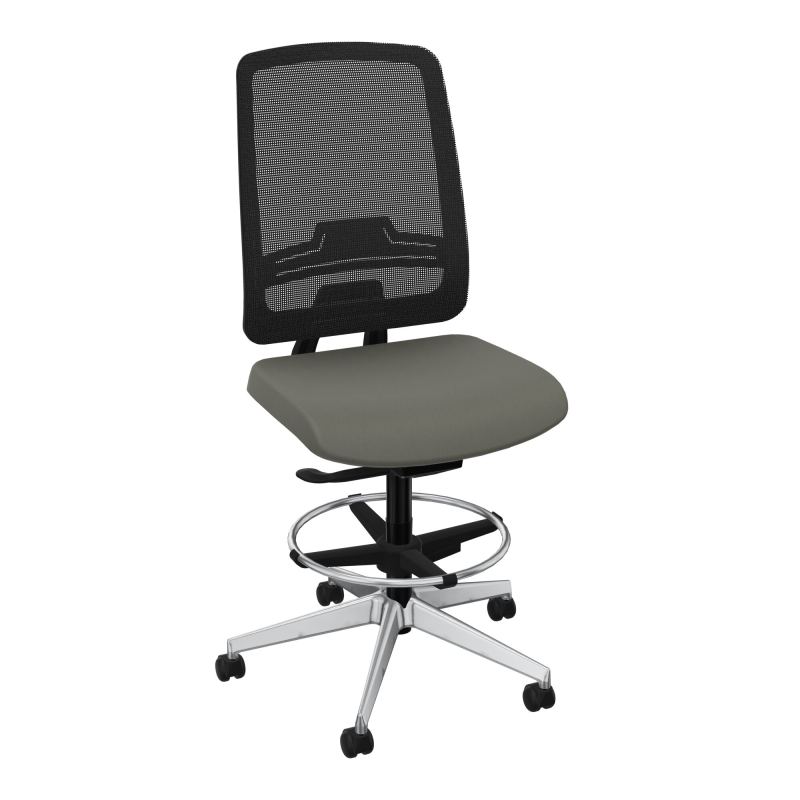 OSCAR 2 SIEGE AUTOREG. HD RESIL CADRE NOIR ASSISE TISSU-ROUL SOL DUR FREIN EN CHARGE CH S