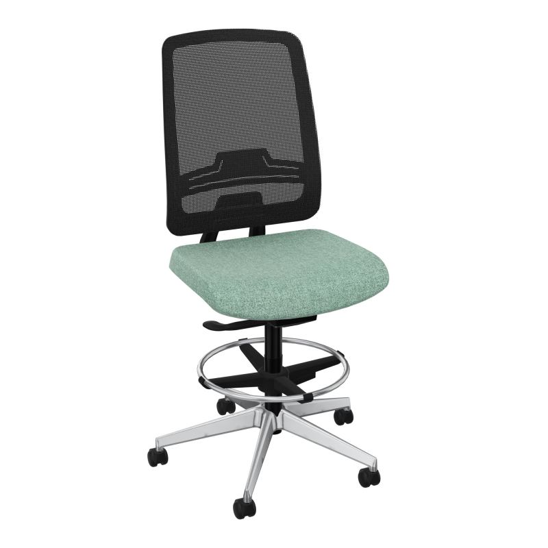 OSCAR 2 SIEGE AUTOREG. HD RESIL CADRE NOIR ASSISE TISSU-ROUL SOL DUR FREIN EN CHARGE E7 S