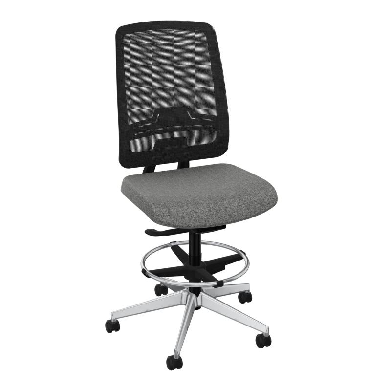 OSCAR 2 SIEGE AUTOREG. HD RESIL CADRE NOIR ASSISE TISSU-ROUL SOL SOUPLE FREIN EN CHARGE B