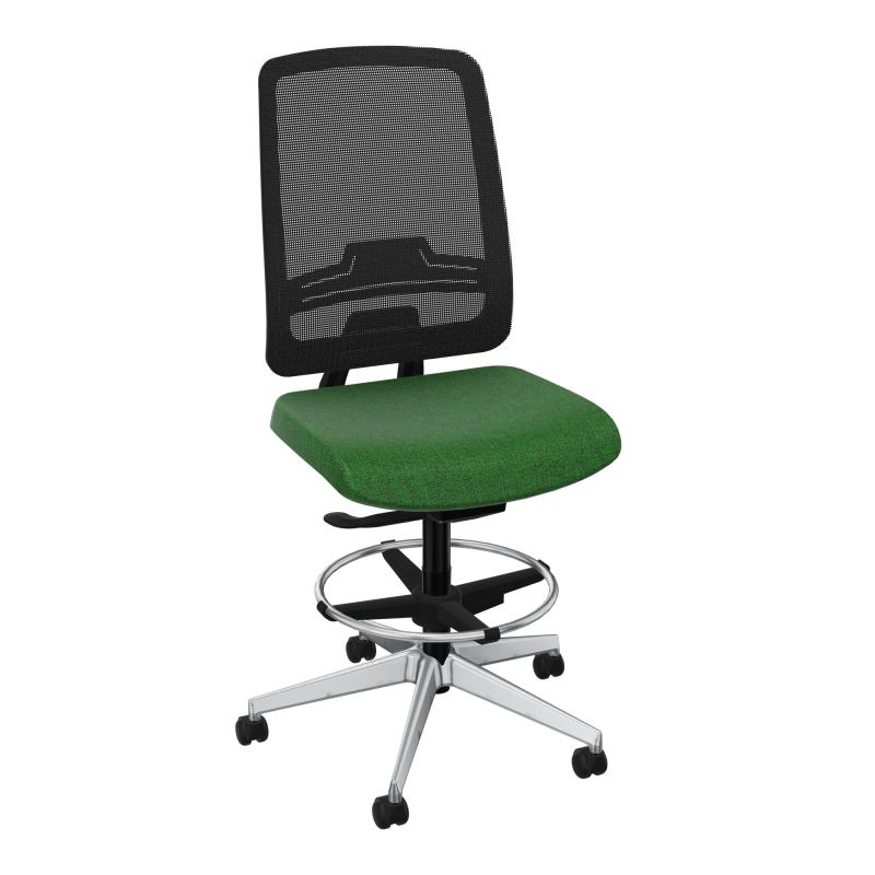 OSCAR 2 SIEGE AUTOREG. HD RESIL CADRE NOIR ASSISE TISSU-ROUL SOL SOUPLE FREIN EN CHARGE B