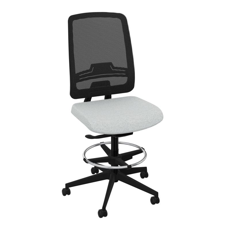 OSCAR 2 SIEGE AUTOREG. HD RESIL CADRE NOIR ASSISE TISSU-ROUL SOL SOUPLE FREIN EN CHARGE B