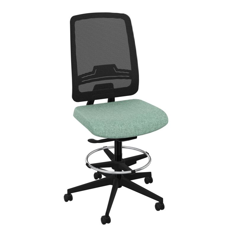 OSCAR 2 SIEGE AUTOREG. HD RESIL CADRE NOIR ASSISE TISSU-ROUL SOL SOUPLE FREIN EN CHARGE E