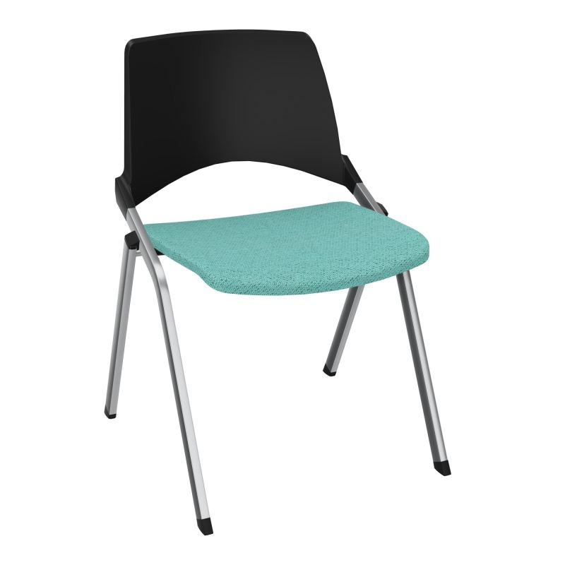 EMI CHAISE 4P FX DOS POLYP /ASS FIXE TISSU SANS ACCOUDOIRS SANS ACCROCHE PU BG SQ