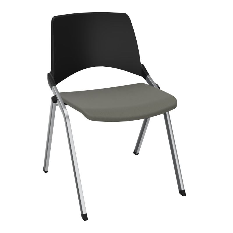 EMI CHAISE 4P FX DOS POLYP /ASS FIXE TISSU SANS ACCOUDOIRS SANS ACCROCHE PU CH SQ