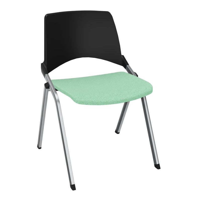 EMI CHAISE 4P FX DOS POLYP /ASS FIXE TISSU SANS ACCOUDOIRS SANS ACCROCHE PU E4 SQ