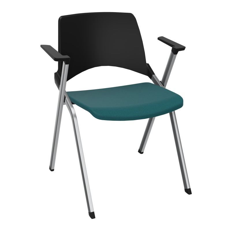 EMI CHAISE 4P FX DOS POLYP /ASS FIXE TISSU AVEC ACCOUDOIRS SANS ACCROCHE A4 SQ PU