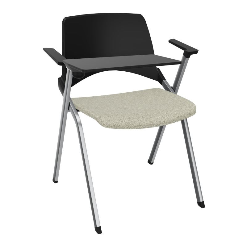 EMI CHAISE 4P FX DOS POLYP /ASS FIXE TISSU AVEC ACCOUDOIRS+TABLETTE A DROITE A2 SQ PU