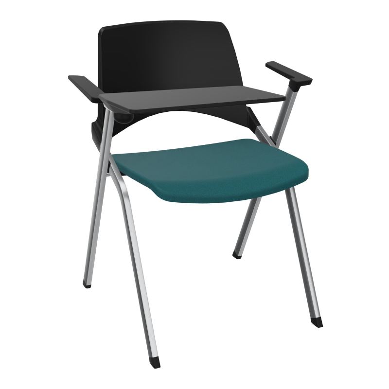 EMI CHAISE 4P FX DOS POLYP /ASS FIXE TISSU AVEC ACCOUDOIRS+TABLETTE A DROITE A4 SQ PU