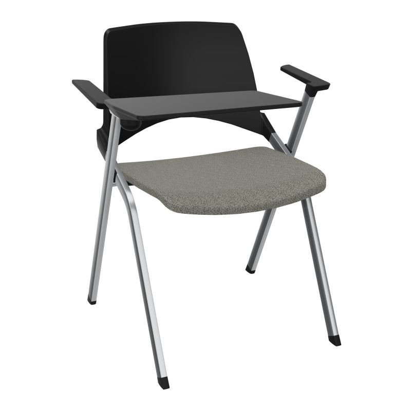 EMI CHAISE 4P FX DOS POLYP /ASS FIXE TISSU AVEC ACCOUDOIRS+TABLETTE A DROITE B1 SQ PU