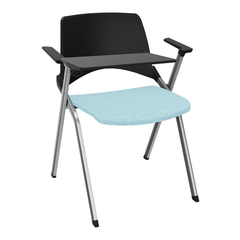 EMI CHAISE 4P FX DOS POLYP /ASS FIXE TISSU AVEC ACCOUDOIRS+TABLETTE A DROITE PU BF SQ
