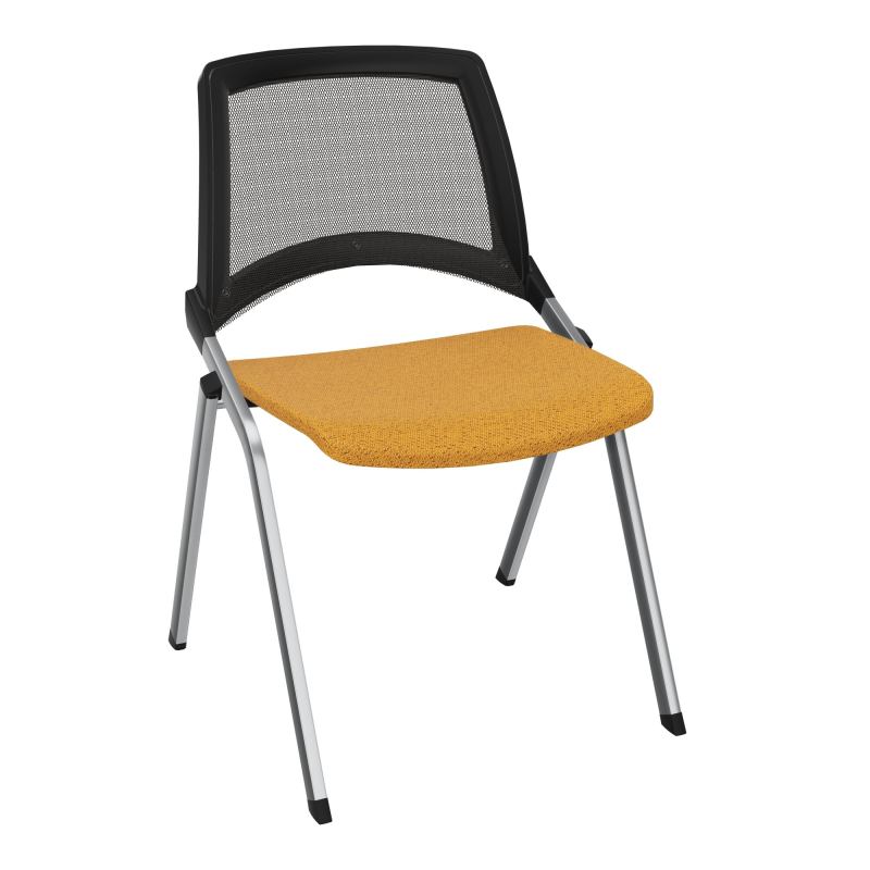 EMI CHAISE 4P FX DOS RESIL /ASS FIXE TISSU SANS ACCOUDOIRS SANS ACCROCHE UH BO SQ