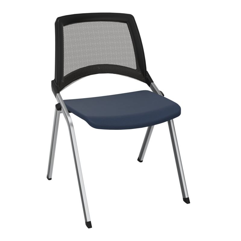 EMI CHAISE 4P FX DOS RESIL /ASS FIXE TISSU SANS ACCOUDOIRS SANS ACCROCHE UH CC SQ