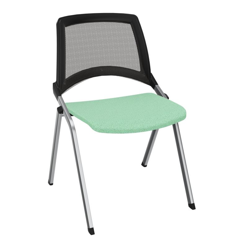 EMI CHAISE 4P FX DOS RESIL /ASS FIXE TISSU SANS ACCOUDOIRS SANS ACCROCHE UH E4 SQ