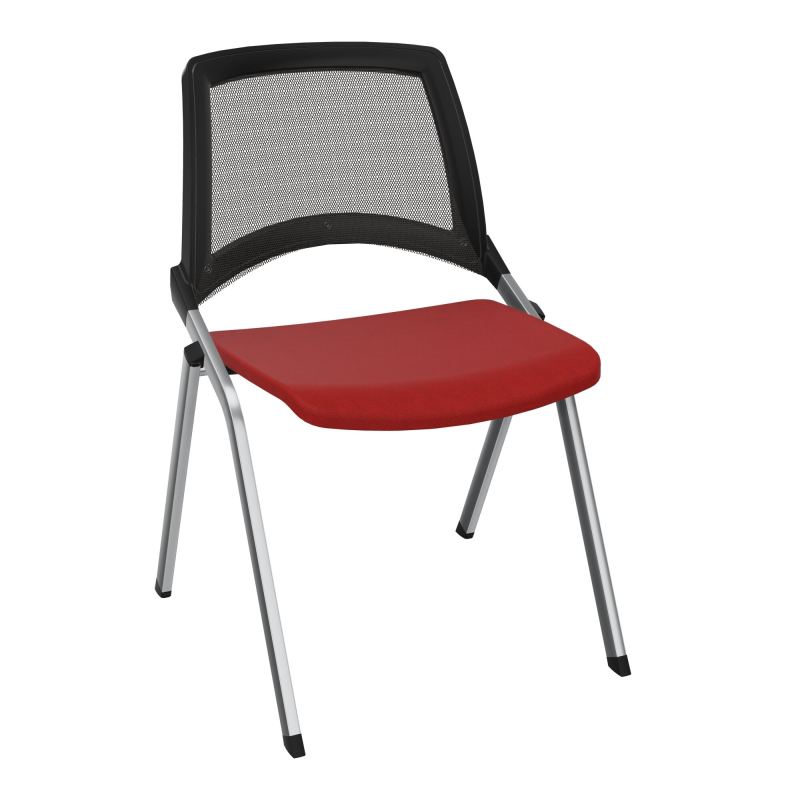 EMI CHAISE 4P FX DOS RESIL /ASS FIXE TISSU SANS ACCOUDOIRS SANS ACCROCHE UH E6 SQ