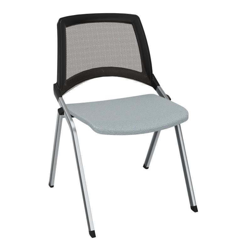 EMI CHAISE 4P FX DOS RESIL /ASS FIXE TISSU SANS ACCOUDOIRS SANS ACCROCHE KD SQ UH