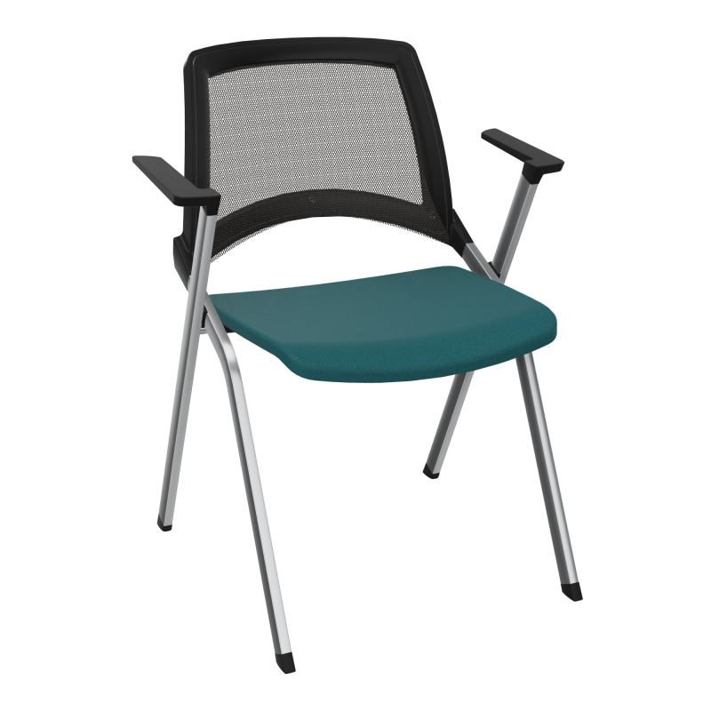 EMI CHAISE 4P FX DOS RESIL /ASS FIXE TISSU AVEC ACCOUDOIRS SANS ACCROCHE A4 SQ UH