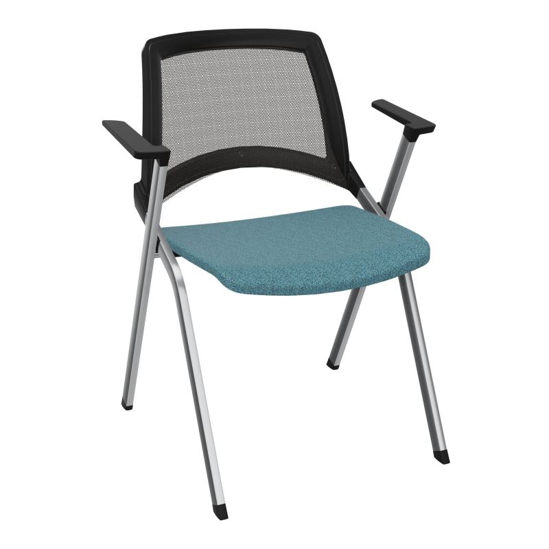 EMI CHAISE 4P FX DOS RESIL /ASS FIXE TISSU AVEC ACCOUDOIRS SANS ACCROCHE B4 SQ UH