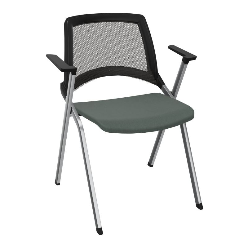 EMI CHAISE 4P FX DOS RESIL /ASS FIXE TISSU AVEC ACCOUDOIRS SANS ACCROCHE UH CF SQ