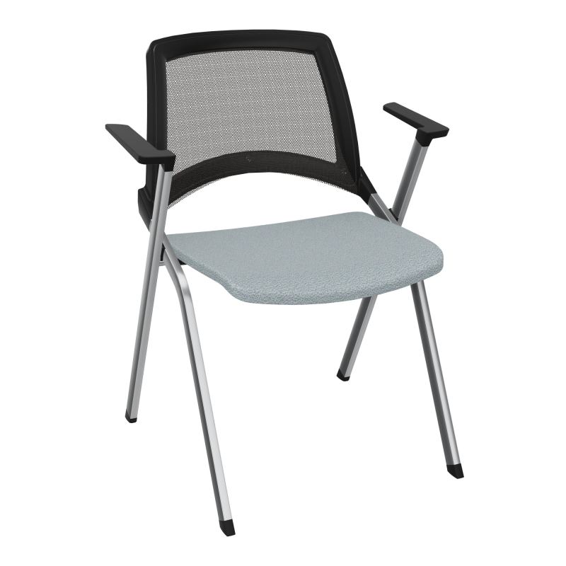 EMI CHAISE 4P FX DOS RESIL /ASS FIXE TISSU AVEC ACCOUDOIRS SANS ACCROCHE KD SQ UH