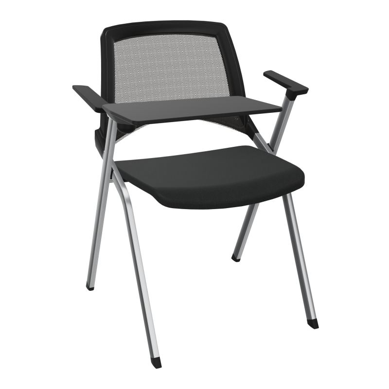 EMI CHAISE 4P FX DOS RESIL /ASS FIXE TISSU AVEC ACCOUDOIRS+TABLETTE A DROITE A3 SQ UH