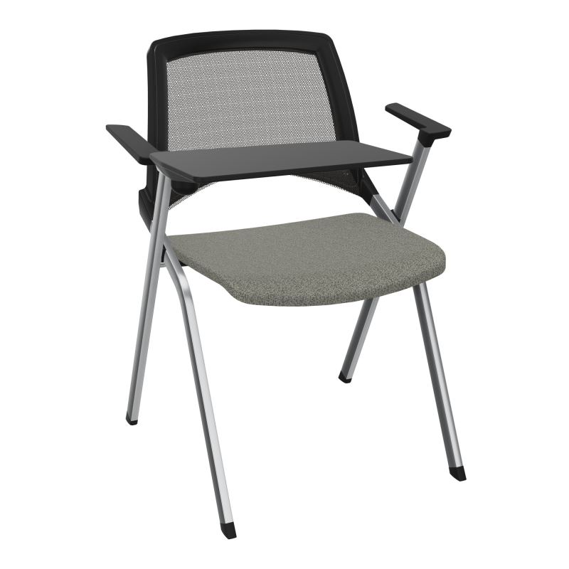 EMI CHAISE 4P FX DOS RESIL /ASS FIXE TISSU AVEC ACCOUDOIRS+TABLETTE A DROITE B1 SQ UH