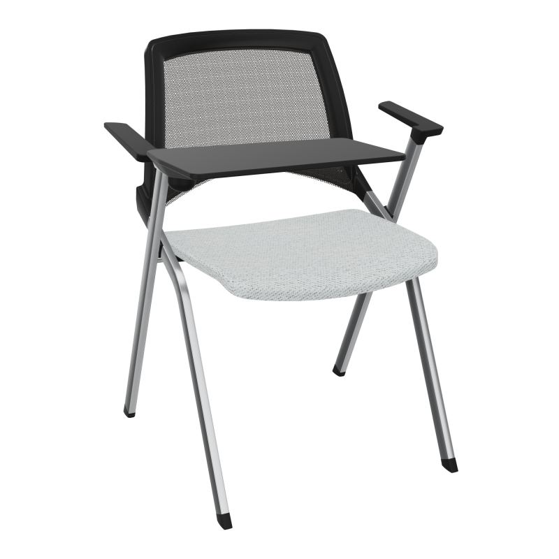 EMI CHAISE 4P FX DOS RESIL /ASS FIXE TISSU AVEC ACCOUDOIRS+TABLETTE A DROITE UH BC SQ