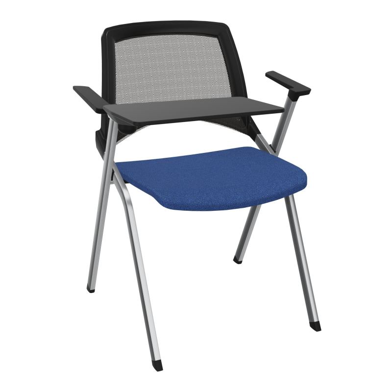 EMI CHAISE 4P FX DOS RESIL /ASS FIXE TISSU AVEC ACCOUDOIRS+TABLETTE A DROITE UH BH SQ