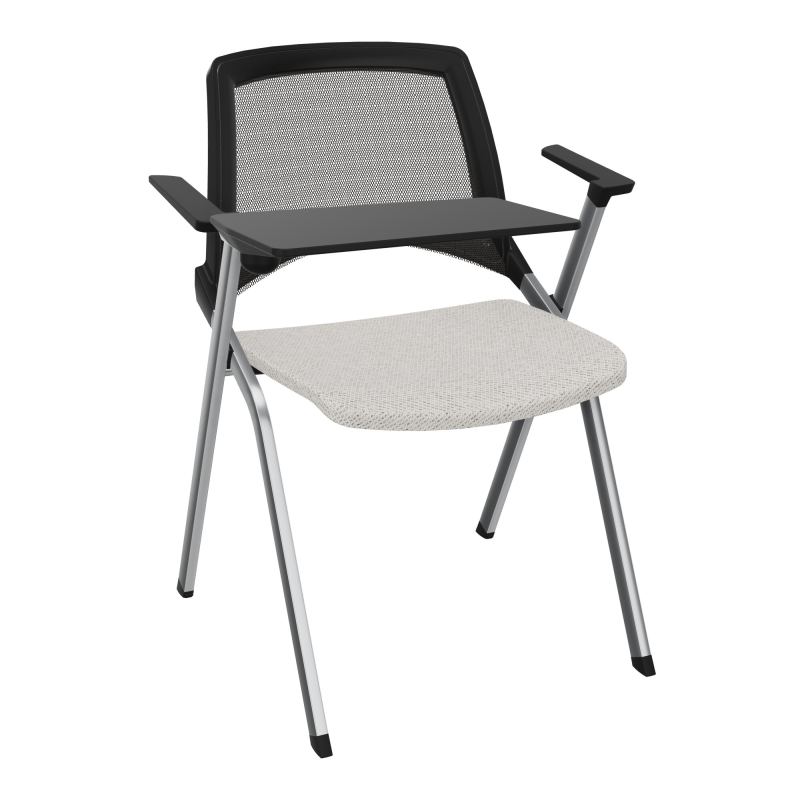 EMI CHAISE 4P FX DOS RESIL /ASS FIXE TISSU AVEC ACCOUDOIRS+TABLETTE A DROITE UH BM SQ