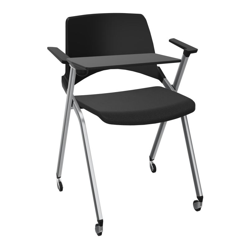 EMI CHAISE 4P RLT DOS POLYP /ASS FIXE TISSU AVEC ACCOUDOIRS+TABLETTE A DROITE A6 SQ PU