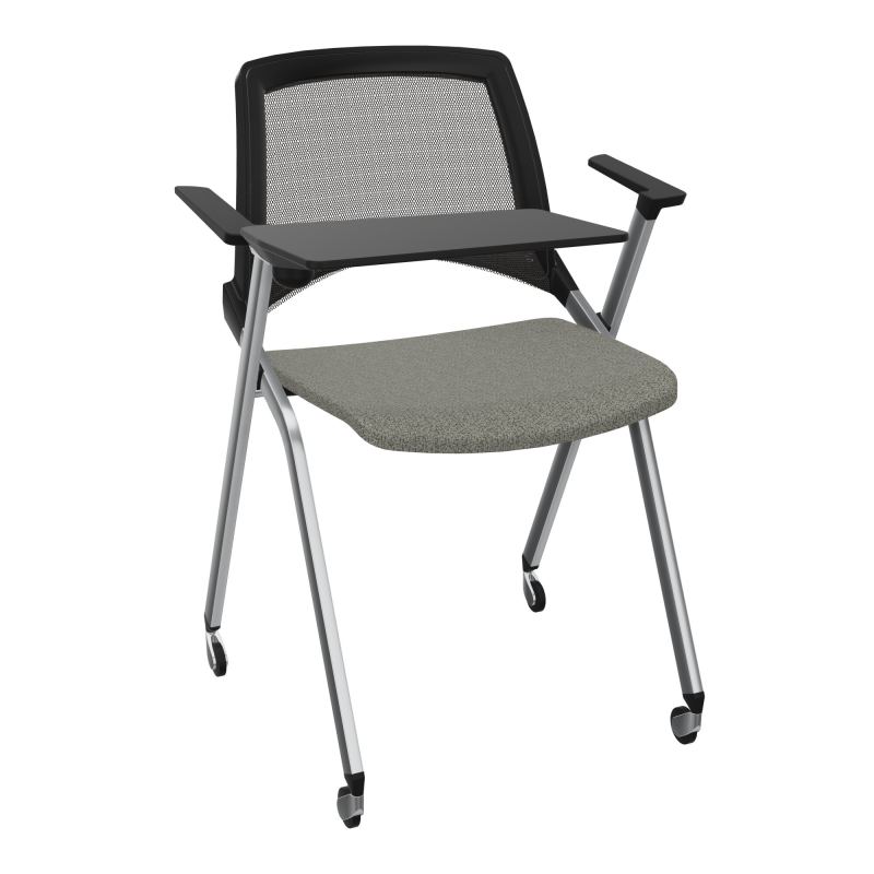 EMI CHAISE 4P RLT DOS RESIL /ASS FIXE TISSU AVEC ACCOUDOIRS+TABLETTE A DROITE B1 SQ UH