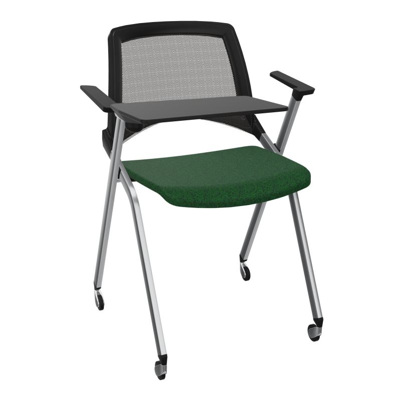 EMI CHAISE 4P RLT DOS RESIL /ASS FIXE TISSU AVEC ACCOUDOIRS+TABLETTE A DROITE B2 SQ UH