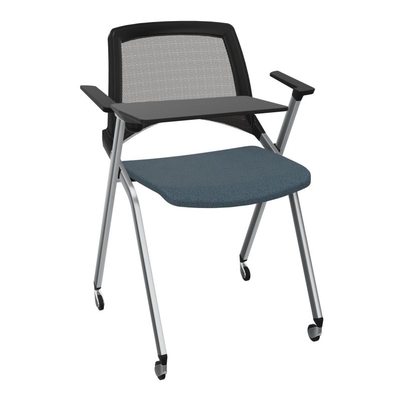 EMI CHAISE 4P RLT DOS RESIL /ASS FIXE TISSU AVEC ACCOUDOIRS+TABLETTE A DROITE KA SQ UH