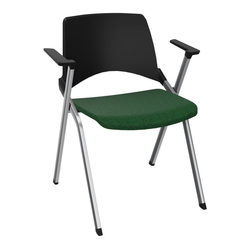 EMI CHAISE 4P FX DOS POLYP /ASS PIVOT TISSU AVEC ACCOUDOIRS SANS ACCROCHE B2 SQ PU