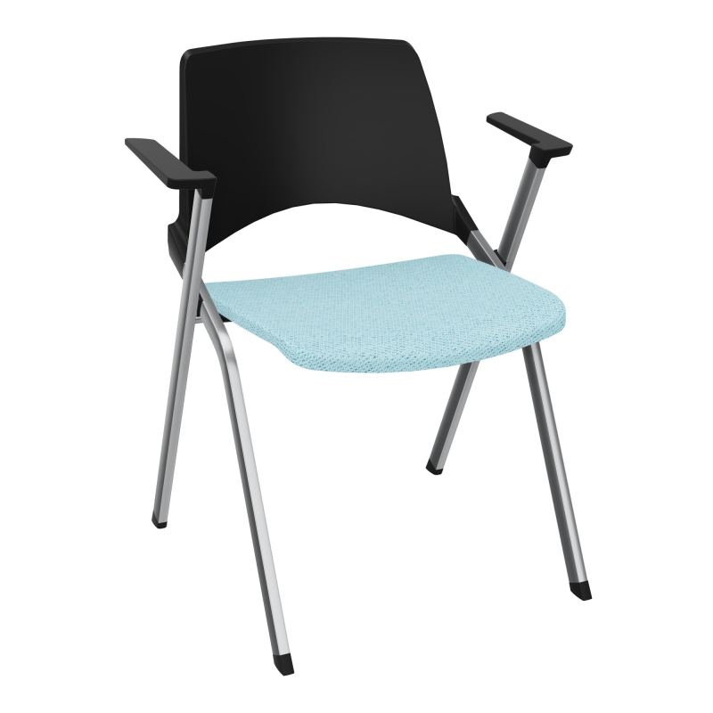 EMI CHAISE 4P FX DOS POLYP /ASS PIVOT TISSU AVEC ACCOUDOIRS SANS ACCROCHE PU BF SQ