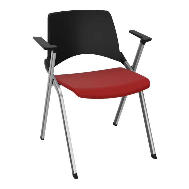 EMI CHAISE 4P FX DOS POLYP /ASS PIVOT TISSU AVEC ACCOUDOIRS SANS ACCROCHE PU E6 SQ
