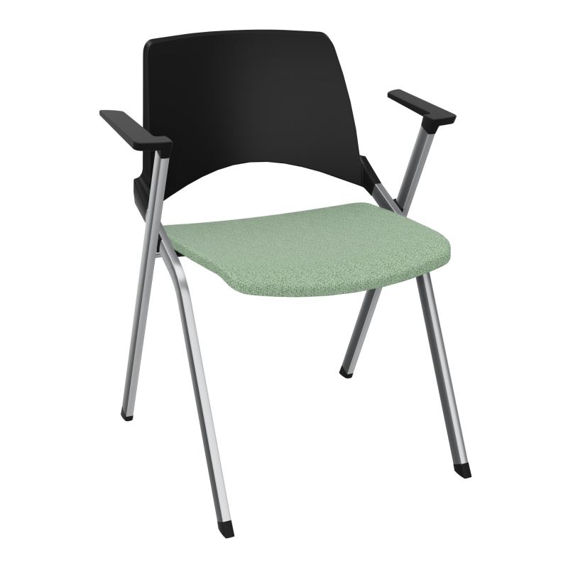 EMI CHAISE 4P FX DOS POLYP /ASS PIVOT TISSU AVEC ACCOUDOIRS SANS ACCROCHE PU E7 SQ